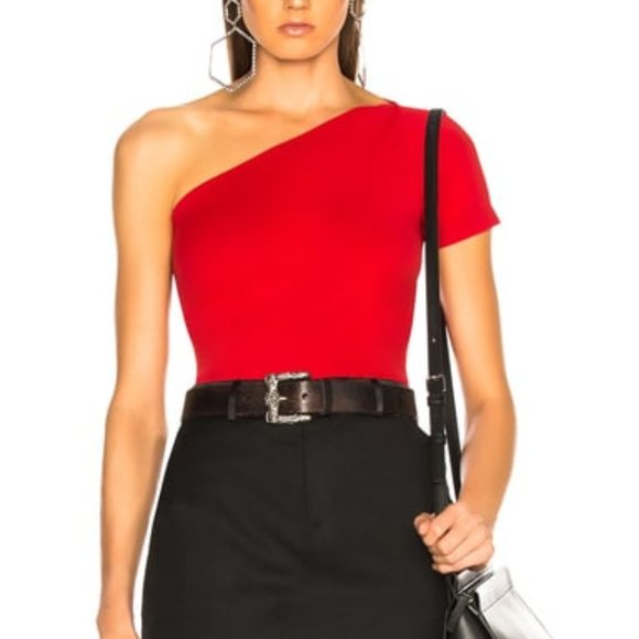 Helmut Lang Asymmetric Tube Tank Top Sz XS NWT 125 Berry - Picture 1 of 6